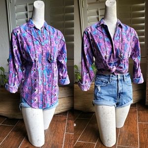 Vintage 80s/90s vented button down shirt